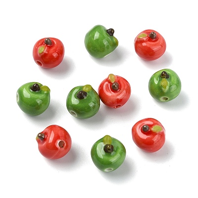 40Pcs 2 Colors Handmade Porcelain Beads PORC-CJ0001-51-1