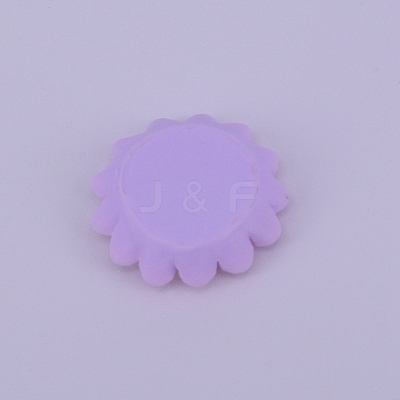 Opaque Frosted Resin Cabochon RESI-WH0009-22-1