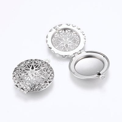 Tarnish Resistant 316 Stainless Steel Diffuser Locket Pendants STAS-G146-15P-1