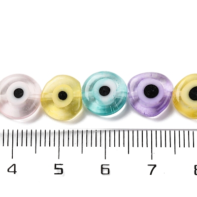 Handmade Evil Eye Lampwork Beads Strands LAMP-G164-10C-1