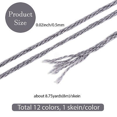 6-Ply Polyester Embroidery Floss OCOR-WH20074-01A-10-1