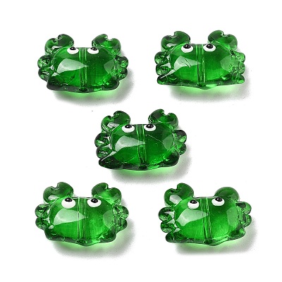 Transparent Glass Enamel Beads LAMP-V001-08A-1
