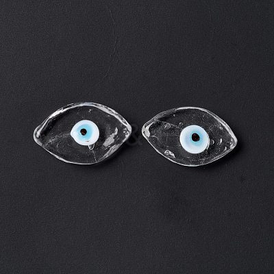 Handmade Evil Eye Lampwork Cabochons LAMP-F025-06A-1
