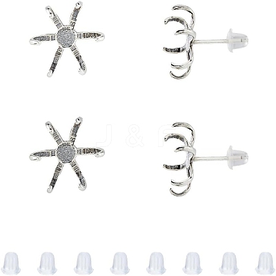 925 Sterling Silver Stud Earring Findings STER-DC0001-48-1