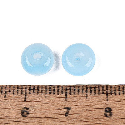 Baking Paint Imitation Jade Glass Beads GL-N006-01B-12-1