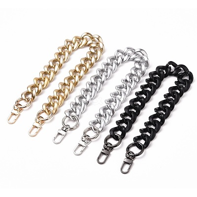 Spray Painted CCB Plastic Curb Chains Bag Handles AJEW-BA00052-1