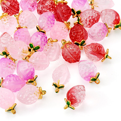 30Pcs 3 Colors Transparent Glass Pendants GLAA-TA0003-82-1