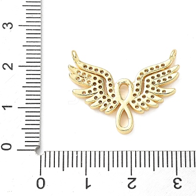Brass Micro Pave Cubic Zirconia Pendants KK-D357-30G-1