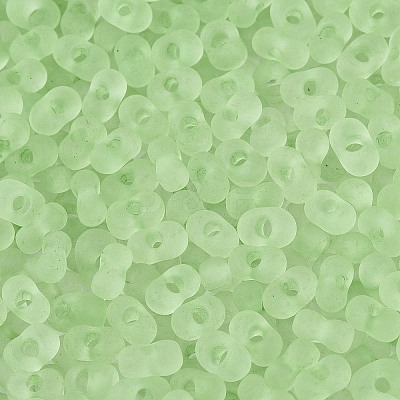 FGB Frosted Transparent Glass Seed Beads SEED-N013-06A-08-1