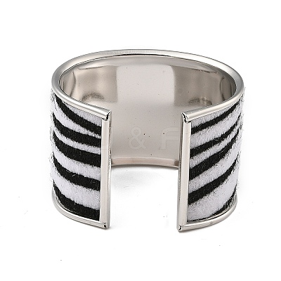 Alloy PU Open Cuff Bangles Bangles BJEW-U014-01P-02-1