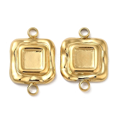 304 Stainless Steel Cabochon Connector Settings STAS-Q252-32G-1