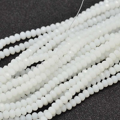 Faceted Rondelle Glass Beads Strands X-GLAA-I033-3mm-03-1