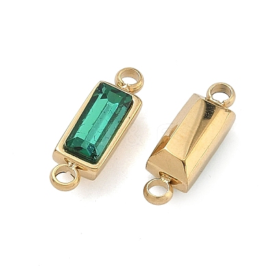 Birthstone 304 Stainless Steel Rhinestone Connector Charms STAS-L022-576G-03-1