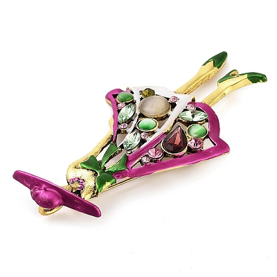 Zinc Alloy Rhinestone Girl Brooches JEWB-I031-07A-1