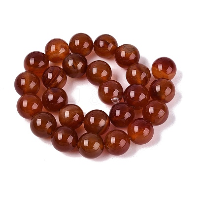 Natural Red Agate Beads Strands G-Q606-16MM-01-1