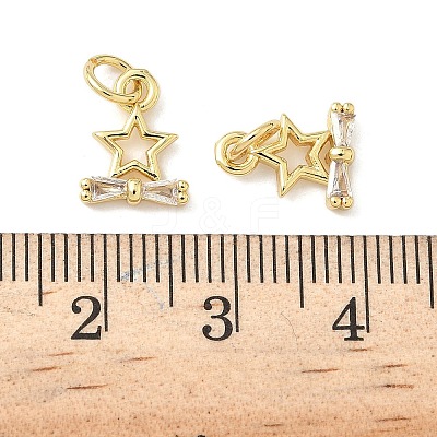 Brass Micro Pave Cubic Zirconia Pendants KK-Z120-22G-1