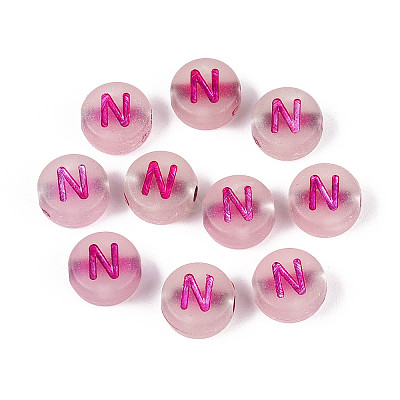 Luminous Frosted Acrylic Beads FACR-T008-02N-1