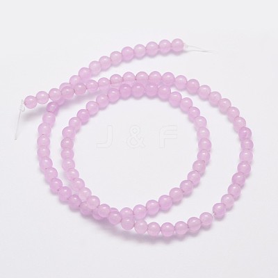 Natural & Dyed Malaysia Jade Bead Strands G-A146-4mm-A17-1