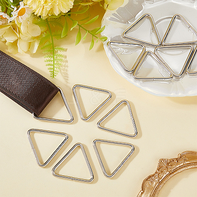 12Pcs Triangle Iron Linking Rings IFIN-CP0002-96P-1