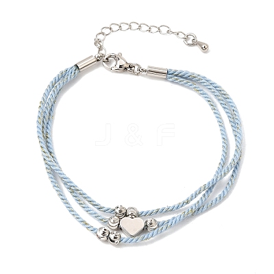 Polyester Multi-Strand Bracelets FB-CBA983F-02P-02-1