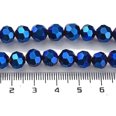Electroplate Glass Bead Strands EGLA-R042-8mm-01-1