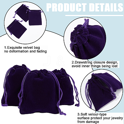 Velvet Jewelry Drawstring Gift Bags ABAG-BBC0001-10B-04-1