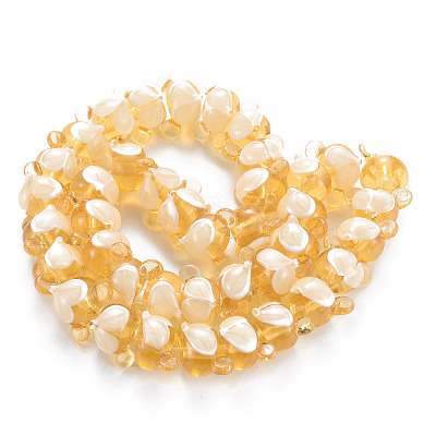 Handmade Bumpy Lampwork Beads Strands LAMP-S194-016E-1