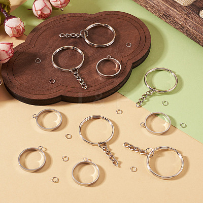 5Pcs 304 Stainless Steel Open Back Bezel Pendants STAS-TAD0001-01E-1