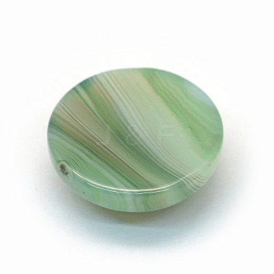Dyed Natural Striped Agate/Banded Agate Cabochons G-R348-20mm-05-1