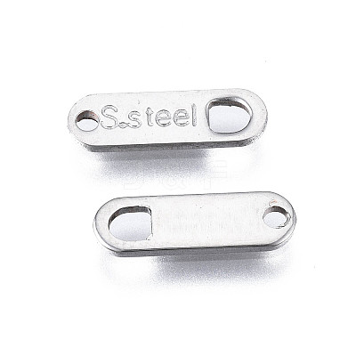 Tarnish Resistant 201 Stainless Steel Chain Tags X-STAS-N095-027-1