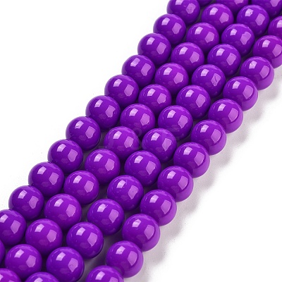 Painted Glass Bead Strands DGLA-S071-10mm-52-1