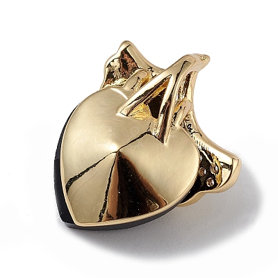 Real 18K Gold Plated Rack Plating Brass Micro Pave Clear Cubic Zirconia Pendants KK-C015-24G-07-1