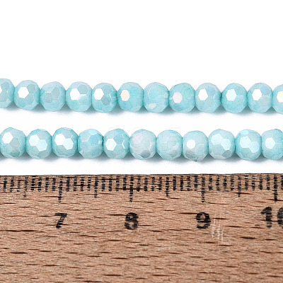 Anti-Tarnish Electroplate Glass Beads Strands EGLA-ZX010-4mm-10-1