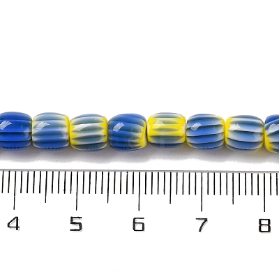 Handmade Lampwork Chevron Beads Strands LAMP-K041-01A-04-1