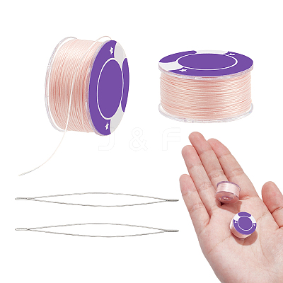 2 Rolls Special Coated Polyester Beading Threads OCOR-NB0002-06H-1