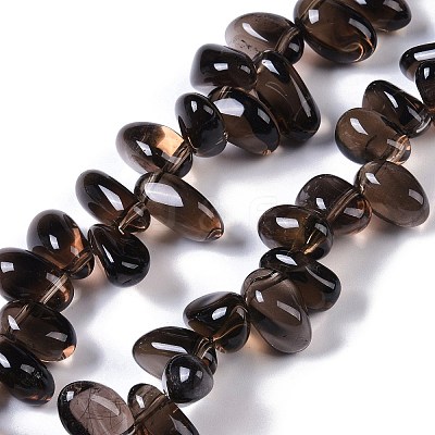 Natural Smoky Quartz Beads Strands G-B072-D01-02-1