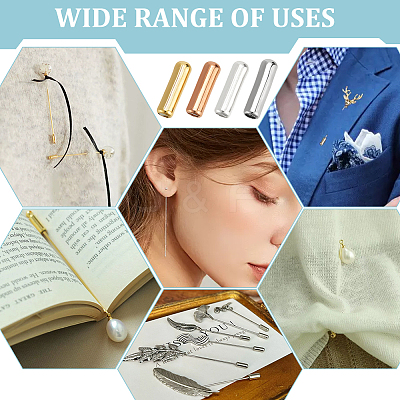 200Pcs 4 Colors Brass Stick Pin End Cap FIND-NB0005-39-1