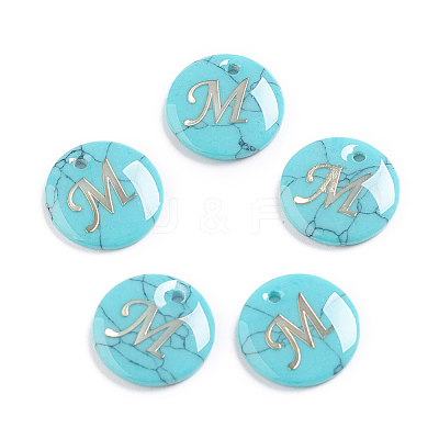 Synthetic Turquoise Charms X-G-L561-001M-1