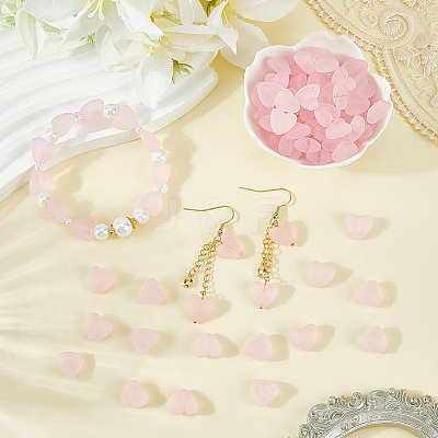 300Pcs 3 Bags Transparent Frosted Acrylic Beads FACR-PA0001-02A-1