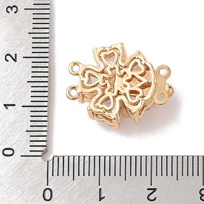 Brass Micro Pave Cubic Zirconia Box Clasps KK-B100-067G-01-1