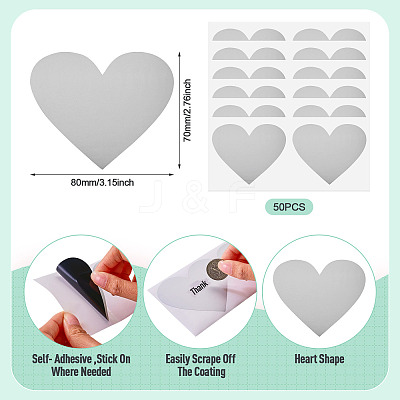 50Pcs Coated Scratch Off Film Password Sticker DIY-TA0015-48D-1