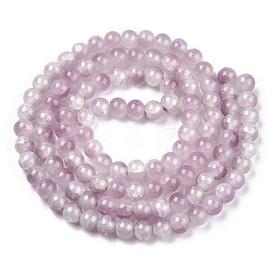 Crackle Baking Paint Imitation Jade Glass Beads Strands LS-DGLA-T003-10mm-04-1