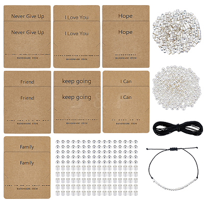 DIY Morse Code Bracelets Making Kits DIY-UN0008-18S-1
