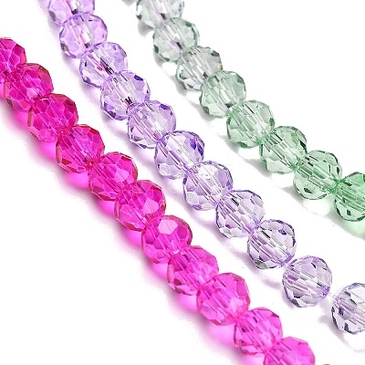 Transparent Painted Glass Beads Strands DGLA-A034-T3mm-A06-1