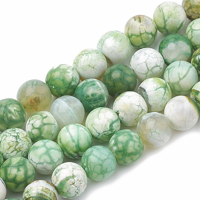 Dyed Natural Crackle Agate Beads Strands G-T100-03E-1