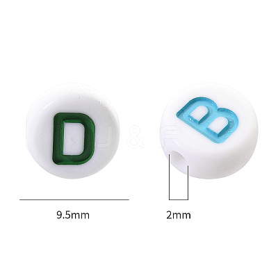 Opaque White Acrylic Beads SACR-YW0001-23E-1