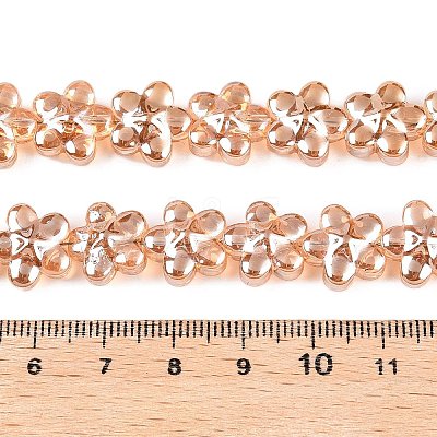 Electroplate Glass Beads Strands EGLA-T028-02F-1