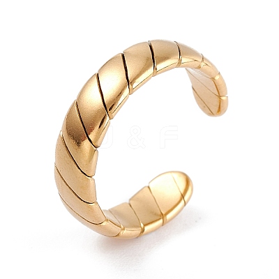 304 Stainless Steel Cuff Rings X-RJEW-E169-03G-1