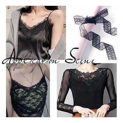 Elastic Lace Trim OCOR-WH0057-10B-1