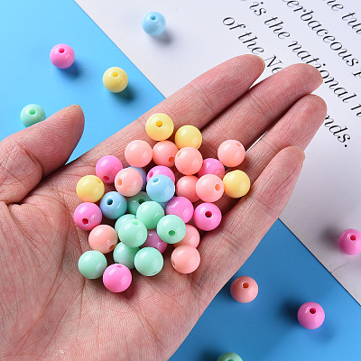 Opaque Acrylic Beads X-MACR-S370-C10mm-M1-1